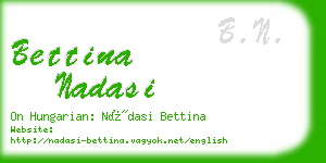 bettina nadasi business card